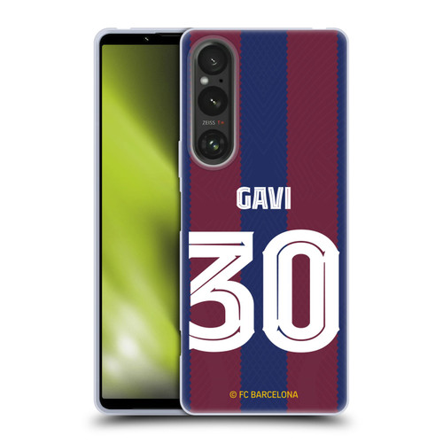 FC Barcelona 2023/24 Players Home Kit Gavi Soft Gel Case for Sony Xperia 1 V 5G