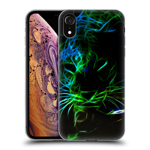 Simone Gatterwe Animals Neon Leopard Soft Gel Case for Apple iPhone XR