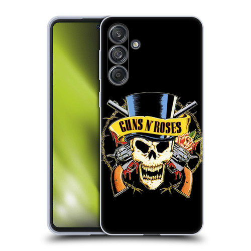 Guns N' Roses Key Art Top Hat Skull Soft Gel Case for Samsung Galaxy M55 5G