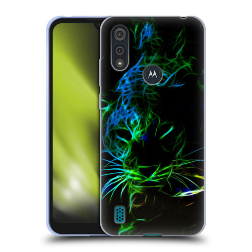 Simone Gatterwe Animals Neon Leopard Soft Gel Case for Motorola Moto E6s (2020)