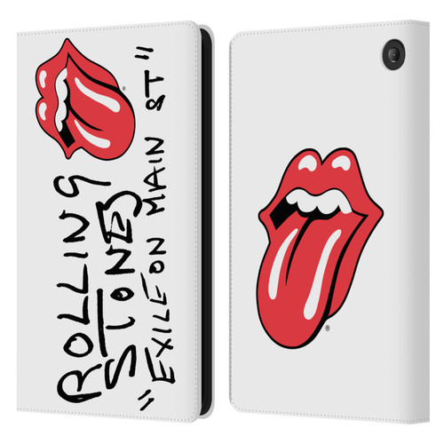 The Rolling Stones Albums Exile On Main St. Leather Book Wallet Case Cover For Amazon Fire 7 2022