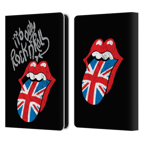 The Rolling Stones Albums Only Rock And Roll Distressed Leather Book Wallet Case Cover For Amazon Kindle Paperwhite 5 (2021)
