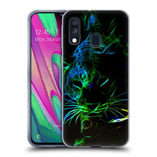 Simone Gatterwe Animals Neon Leopard Soft Gel Case for Samsung Galaxy A40 (2019)