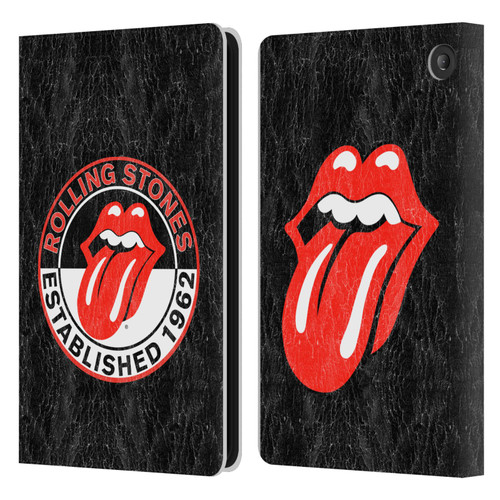 The Rolling Stones Graphics Established 1962 Leather Book Wallet Case Cover For Amazon Fire 7 2022