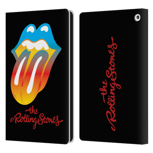 The Rolling Stones Graphics Rainbow Tongue Leather Book Wallet Case Cover For Amazon Fire HD 8/Fire HD 8 Plus 2020