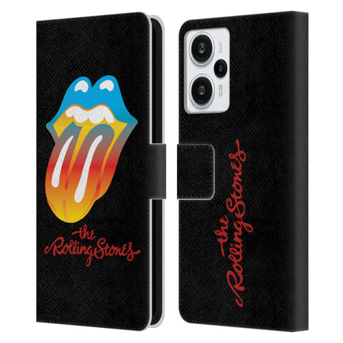 The Rolling Stones Graphics Rainbow Tongue Leather Book Wallet Case Cover For Xiaomi Redmi Note 12T