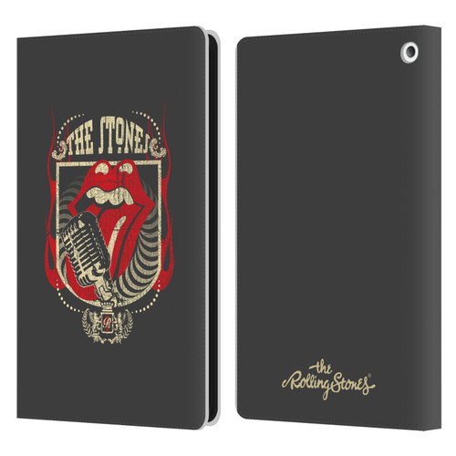 The Rolling Stones Key Art Jumbo Tongue Leather Book Wallet Case Cover For Amazon Fire HD 8/Fire HD 8 Plus 2020