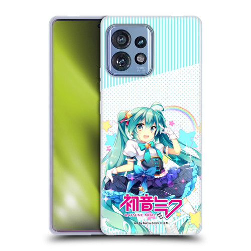 Hatsune Miku Graphics Stars And Rainbow Soft Gel Case for Motorola Moto Edge 40 Pro