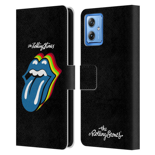 The Rolling Stones Licks Collection Pop Art 2 Leather Book Wallet Case Cover For Motorola Moto G54 5G