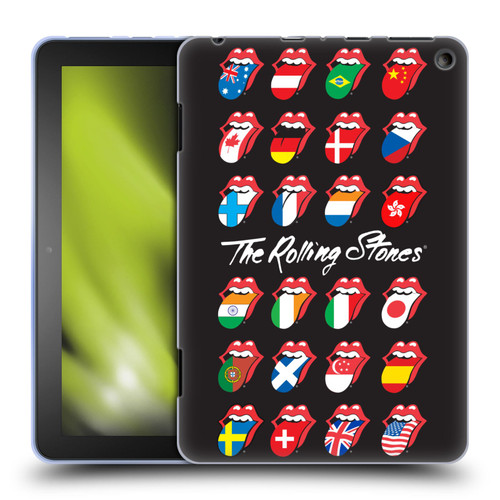 The Rolling Stones Licks Collection Flag Poster Soft Gel Case for Amazon Fire HD 8/Fire HD 8 Plus 2020