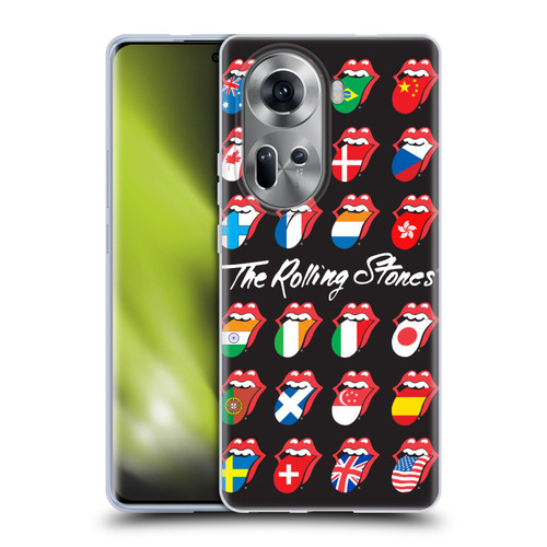 The Rolling Stones Licks Collection Flag Poster Soft Gel Case for OPPO Reno11