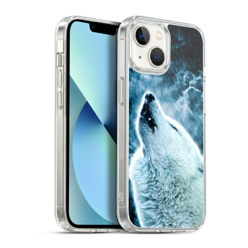 Simone Gatterwe Animals 2 Howling Wolf Soft Gel Case for Apple iPhone 13