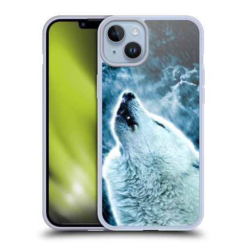 Simone Gatterwe Animals 2 Howling Wolf Soft Gel Case for Apple iPhone 14 Plus