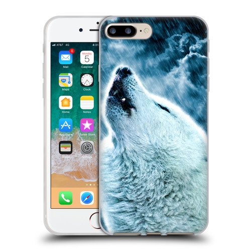 Simone Gatterwe Animals 2 Howling Wolf Soft Gel Case for Apple iPhone 7 Plus / iPhone 8 Plus