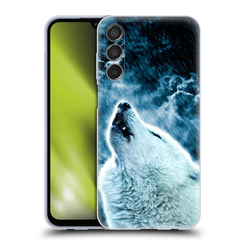 Simone Gatterwe Animals 2 Howling Wolf Soft Gel Case for Samsung Galaxy M15/F15 5G