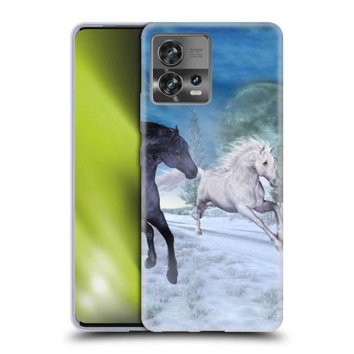 Simone Gatterwe Horses Freedom In The Snow Soft Gel Case for Motorola Moto Edge 30 Fusion