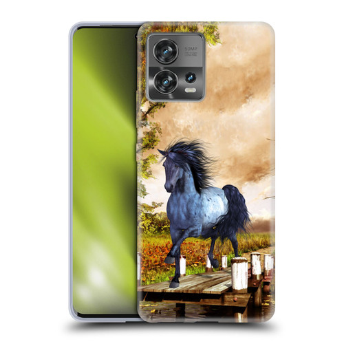 Simone Gatterwe Horses On The Lake Soft Gel Case for Motorola Moto Edge 30 Fusion