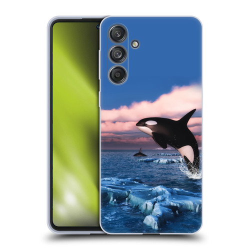 Simone Gatterwe Life In Sea Killer Whales Soft Gel Case for Samsung Galaxy M55 5G