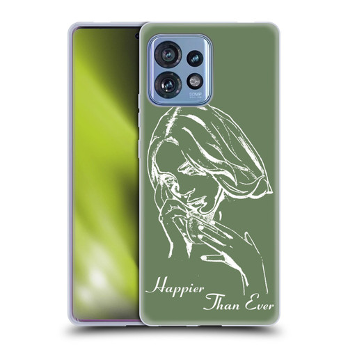 Billie Eilish Happier Than Ever Album Stencil Green Soft Gel Case for Motorola Moto Edge 40 Pro