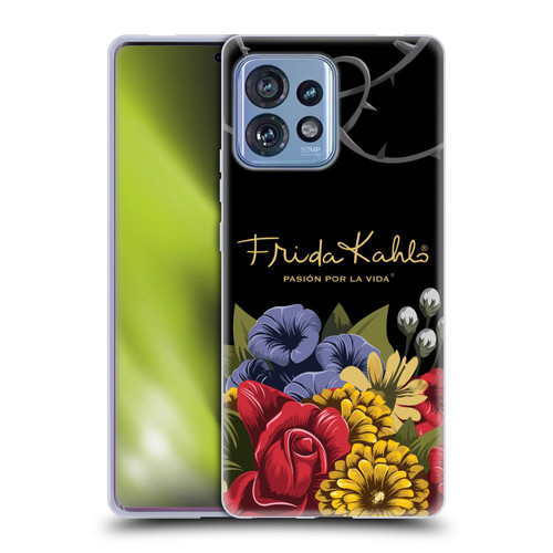 Frida Kahlo Red Florals Efflorescence Soft Gel Case for Motorola Moto Edge 40 Pro