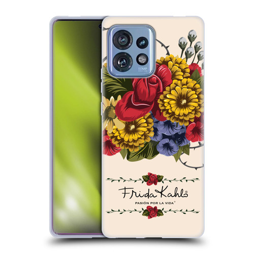Frida Kahlo Red Florals Vine Soft Gel Case for Motorola Moto Edge 40 Pro