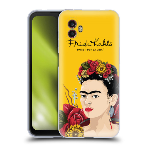 Frida Kahlo Red Florals Portrait Soft Gel Case for Samsung Galaxy Xcover6 Pro/Pro2