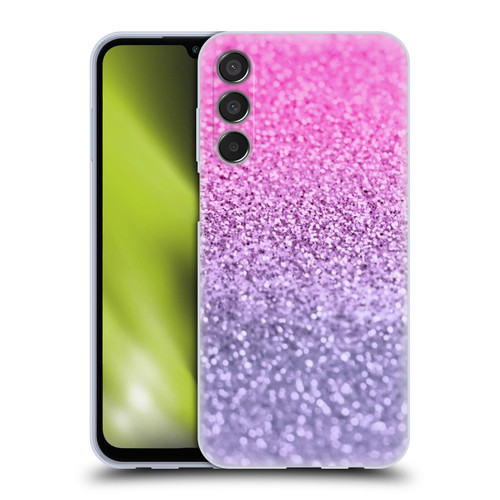 Monika Strigel Glitter Collection Lavender Pink Soft Gel Case for Samsung Galaxy M15/F15 5G