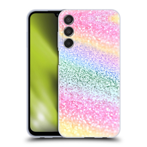 Monika Strigel Glitter Collection Unircorn Rainbow Soft Gel Case for Samsung Galaxy M15/F15 5G