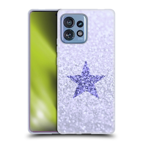Monika Strigel Glitter Star Pastel Lilac Soft Gel Case for Motorola Moto Edge 40 Pro