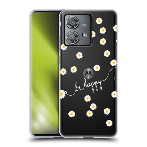 Monika Strigel Happy Daisy Clear Soft Gel Case for Motorola Edge 40 Neo 5G