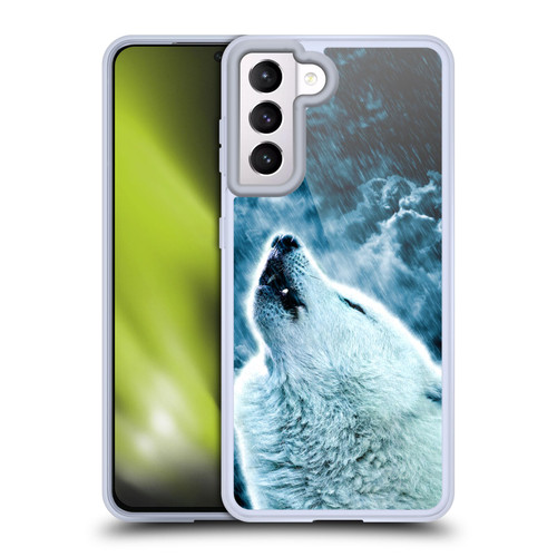 Simone Gatterwe Animals 2 Howling Wolf Soft Gel Case for Samsung Galaxy S21 5G