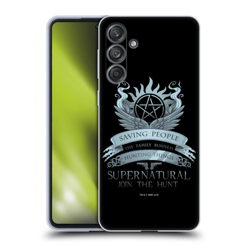 Supernatural Vectors Saving People Logo Soft Gel Case for Samsung Galaxy M55 5G
