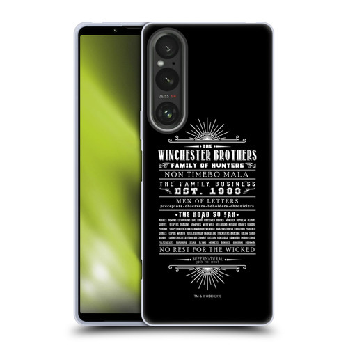 Supernatural Vectors Winchester Brothers Soft Gel Case for Sony Xperia 1 V 5G