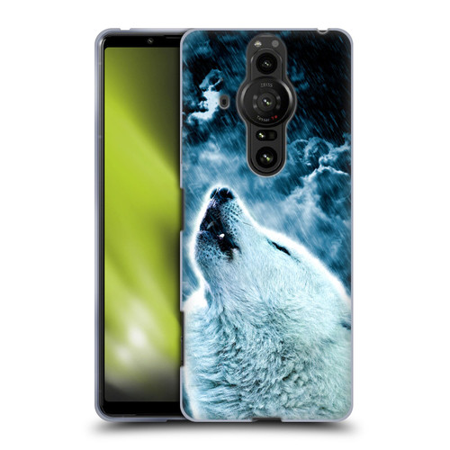 Simone Gatterwe Animals 2 Howling Wolf Soft Gel Case for Sony Xperia Pro-I