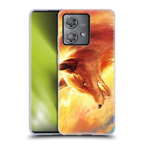 Jonas "JoJoesArt" Jödicke Wildlife Fire Fox Soft Gel Case for Motorola Edge 40 Neo 5G