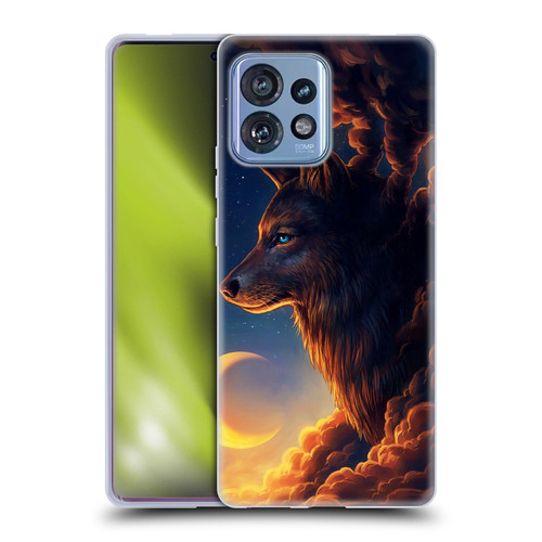 Jonas "JoJoesArt" Jödicke Wildlife 2 Golden Moon Soft Gel Case for Motorola Moto Edge 40 Pro