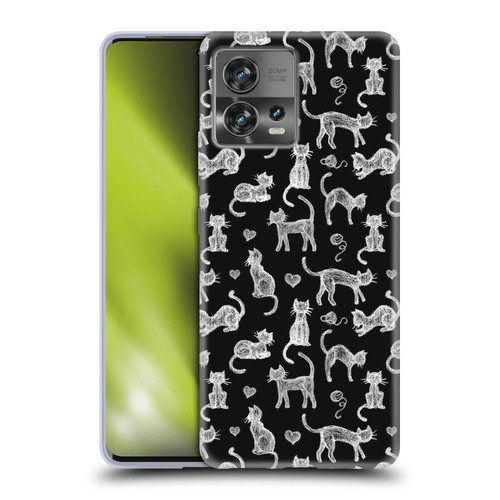 Micklyn Le Feuvre Animals Teachers Pet Chalkboard Cats Soft Gel Case for Motorola Moto Edge 30 Fusion