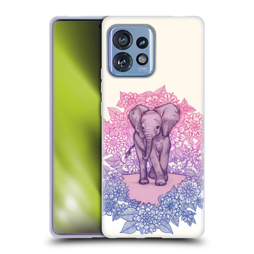 Micklyn Le Feuvre Animals Cute Baby Elephant Soft Gel Case for Motorola Moto Edge 40 Pro