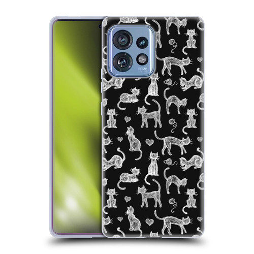 Micklyn Le Feuvre Animals Teachers Pet Chalkboard Cats Soft Gel Case for Motorola Moto Edge 40 Pro