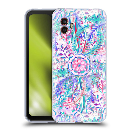 Micklyn Le Feuvre Florals Burst in Pink and Teal Soft Gel Case for Samsung Galaxy Xcover6 Pro/Pro2