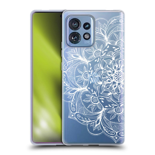 Micklyn Le Feuvre Lace White Mandala Soft Gel Case for Motorola Moto Edge 40 Pro