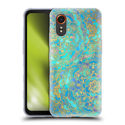 Micklyn Le Feuvre Mandala Sapphire and Jade Soft Gel Case for Samsung Galaxy Xcover7 5G