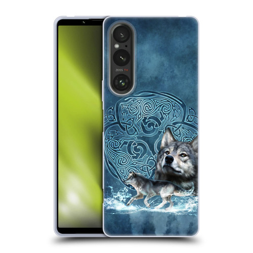 Brigid Ashwood Celtic Wisdom Wolf Soft Gel Case for Sony Xperia 1 V 5G