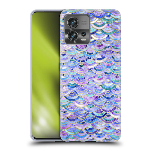 Micklyn Le Feuvre Marble Patterns Mosaic In Amethyst And Lapis Lazuli Soft Gel Case for Motorola Moto Edge 30 Fusion