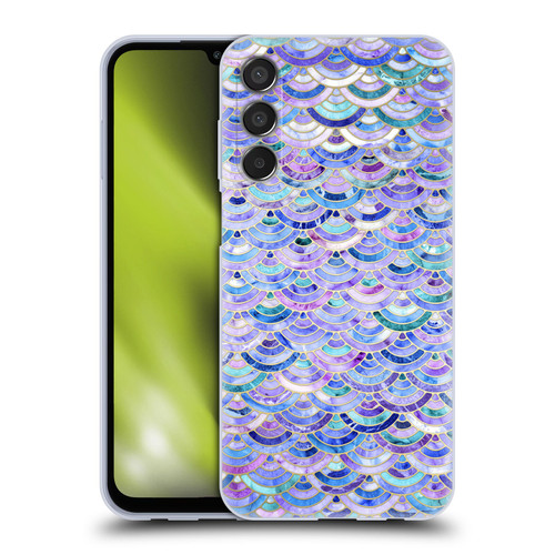 Micklyn Le Feuvre Marble Patterns Mosaic In Amethyst And Lapis Lazuli Soft Gel Case for Samsung Galaxy M15/F15 5G