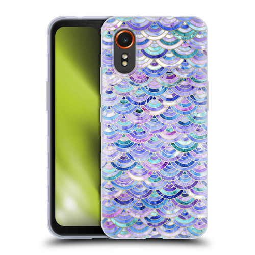 Micklyn Le Feuvre Marble Patterns Mosaic In Amethyst And Lapis Lazuli Soft Gel Case for Samsung Galaxy Xcover7 5G