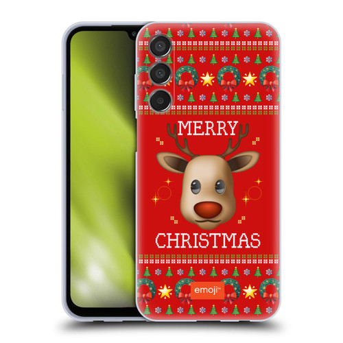 emoji® Ugly Christmas Reindeer Soft Gel Case for Samsung Galaxy M15/F15 5G