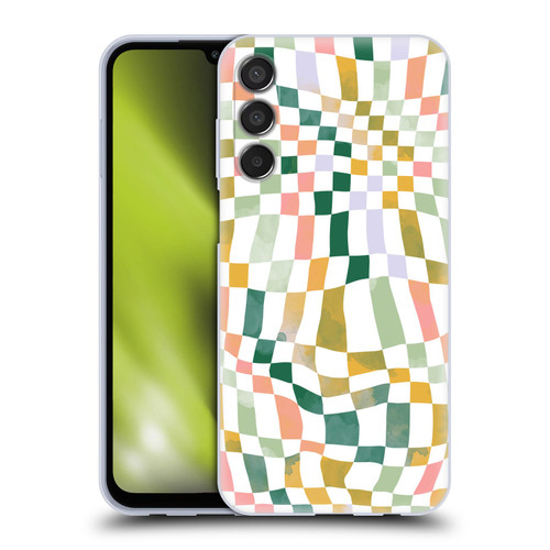 Ninola Checker Pattern Nostalgic Squares Soft Gel Case for Samsung Galaxy M15/F15 5G