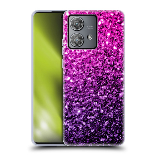 PLdesign Glitter Sparkles Purple Pink Soft Gel Case for Motorola Edge 40 Neo 5G