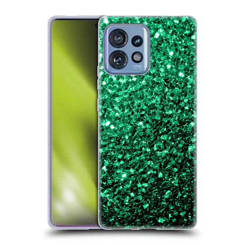 PLdesign Glitter Sparkles Emerald Green Soft Gel Case for Motorola Moto Edge 40 Pro